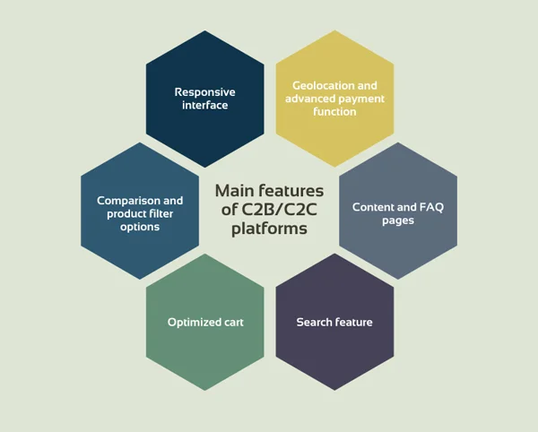 main features of C2B/C2C platforms